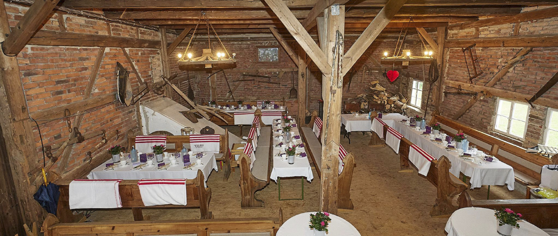 Die Festscheune der Hochzeitskapelle Callenberg